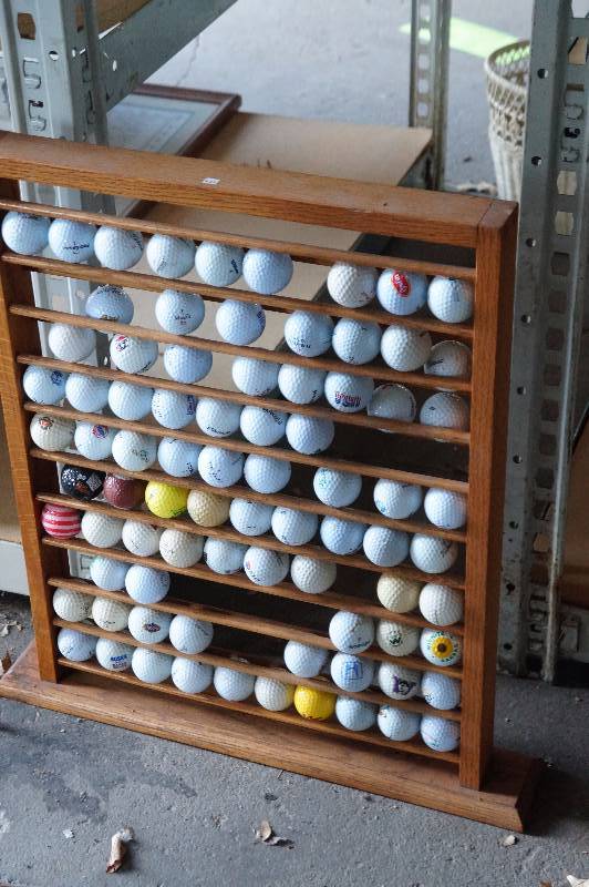 lot 168 image: Display wlot of collectible golf balls.