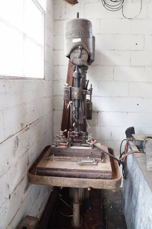 lot 186 image: Footburt industrial drill press as is.