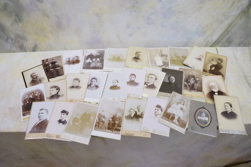 lot 191 image: Lot of 29 1880s victorian cabinet card photos.