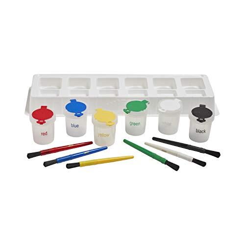 4 Pieces Paint Cups with Lids Paint Cups for Kids, Toddlers