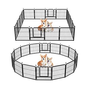 lot 3054 image: FXW Rollick Dog Playpen Designed for Camping, Yard, 24 Height for PuppiesSmall Dogs, 16 Panels