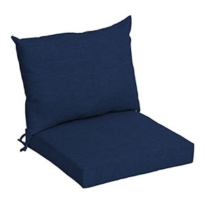 lot 3056 image: Arden Selections Outdoor Dining Chair Cushion Set 21 x 21, Sapphire Blue Leala