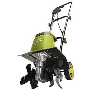 lot 3092 image: Sun Joe TJ602E Electric Garden Tiller  Cultivator, 12-inch, 8-Amp, 3-Position Height Adjustment