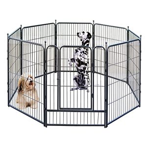 lot 3108 image: Dog Playpen,32 Inch Height in Heavy Duty, Folding Indoor Outdoor Anti-Rust Dog Exercise Fence, Portable Pet Playpen with Door for Large Medium Small Dogs and Pet (8 Panels)