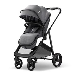 lot 3172 image: Mompush Wiz 2-in-1 Convertible Baby Stroller with Bassinet Mode - Foldable Infant Stroller to Explore More as a Family - Toddler Stroller with Reversible Stroller Seat