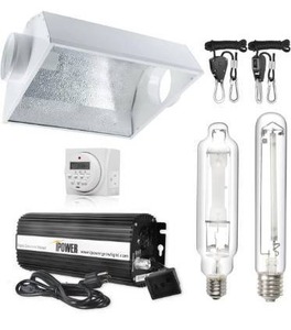 lot 3181 image: iPower HPS MH Digital Dimmable Grow Light System, Air Cooled Reflector Hood Set with Horticulture Electronic Ballast, 600W, Bulbs Included