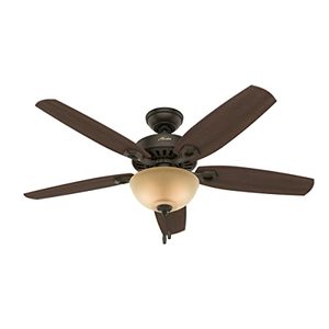 lot 3194 image: Hunter Fan Company 53091 Builder Deluxe Indoor Ceiling Fan with LED Light and Pull Chain Control, 52, New Bronze Finish