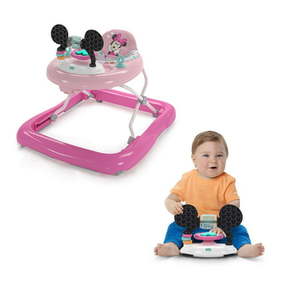 lot 3216 image: Disney Baby Minnie Mouse Forever Besties 2-in-1 Baby Activity Walker Easy Fold Frame Pink Unisex