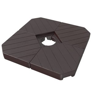 lot 3222 image: wikiwiki Medium Base 340 Lbs Offset Weighted Base Water & Sand Filled HDPE Cantilever Umbrella Base for M Series Offset Cantilever Umbrella (Dark Brown)
