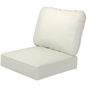 lot 3226 image: linstock Outdoor Deep Seat Cushions for Patio Sectional Sofa, Breathable Water-Resistant Soft Cushion with Back Cushion for Patio Furniture, Cushions Size 24 x 24 x 5 inch (Beige)