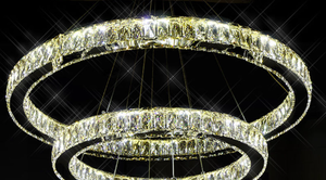 lot 3175 image: 2 Ring Chandelier