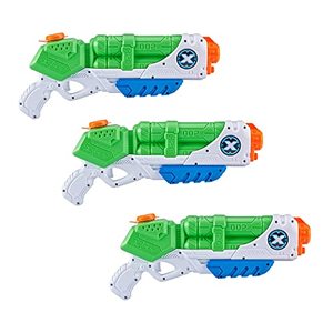 lot 3260 image: X-Shot Water Warefare Typhoon Water Blaster (3 Pack) by ZURU, Watergun for Summer, XShot Water Toys, Squirt Gun Soaker, Pump Action Water Toy for Children, Boys, Teen, Men (3 Blasters)