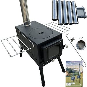 lot 3282 image: SUGOYO Outdoor Wood Burning Stove Portable Wood Stove for Tent for Cooking, Camping, Tent, Hiking,