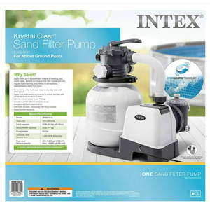 lot 3294 image: Intex 26645EG 2100 GPH Above Ground Pool Sand Filter Pump with Automatic Timer