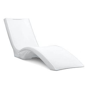 lot 3299 image: Step2 Vero Pool Lounger  White  Pool Lounge Chair  Sleek, Durable Outdoor Chaise Lounger  Use In Pool Tanning Ledge, Sun Shelf, Baja Shelf or Outside on the Pool Deck