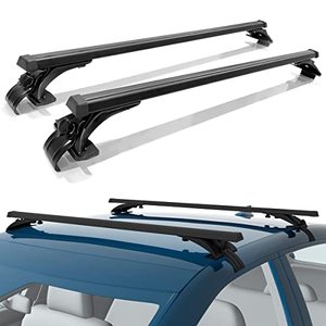 lot 3308 image: Universal Roof Rack Cross Bars, 46 (Up to 48) Adjustable Aluminum Crossbars for Cars Without Side Rails, 150 lbs Capacity1 Pair