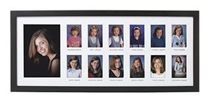 lot 3333 image: Pearhead School Days Graduation Frame, Celebrate Milestones By Sharing Photos from Kindergarten to Graduation, Graduation Party Decor, K-12 School Picture Frame, Wall Mount, 13 Photos