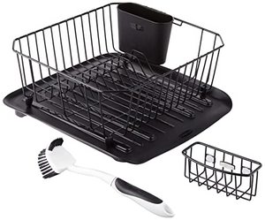 lot 3345 image: Rubbermaid, Black Sinkware FG1F91M2BLA, 4-Piece Set