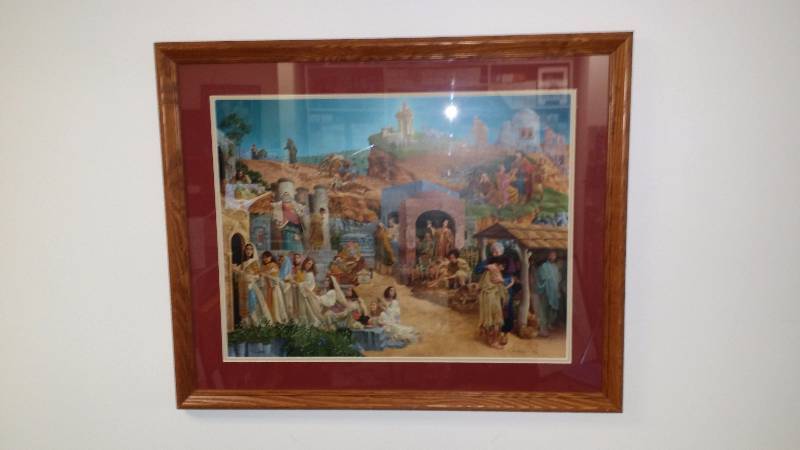 lot 1106 image: James C. Christensen Parables Limited Edition Art Print, Christian Interest, Jesus, Hand SignedNumbered, Oak Frame