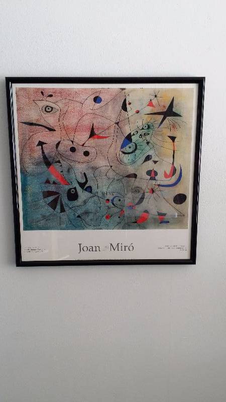 lot 1111 image: Fundacio Joan Miro 1993 Poster Barcelona Spain, Framed