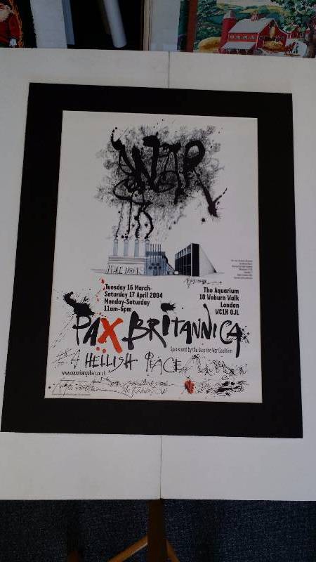 lot 1114 image: Ralph Steadman  Hand-Signed, Numbered Original Pax Britannica Anti-War Poster (Hunter S. Thompson Artist)