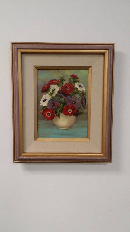 lot 1120 image: M. Chinn - Original Still-Life Oil Painting, Oil on Canvas, Framed, Lovely Colors