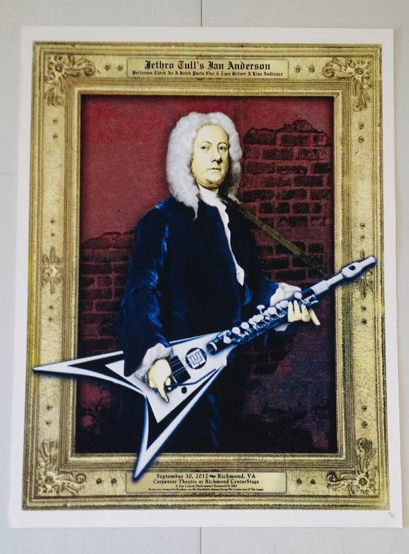 lot 1135 image: Jethro Tull Concert Tour Poster, Ian Anderson Plays Thick as a Brick Hand-Numbered #1895