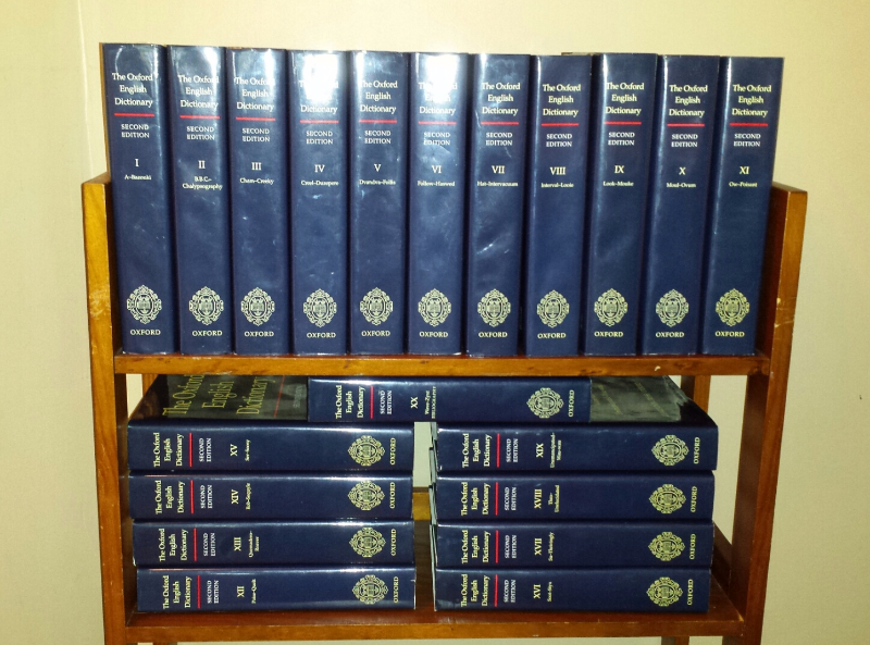 The Oxford English Dictionary 20 Volume Set, Second Edition 