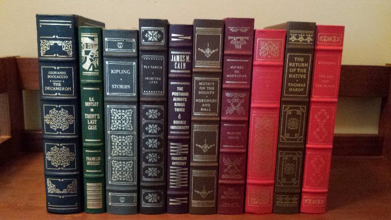 lot 1143 image: Group of 10 Fine Bound Books Novels Franklin & Easton Press 1980s Mutiny on the Bounty