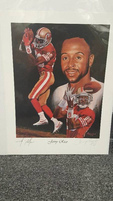 lot 1150 image: Anthony Marino Signed Lithograph Jerry Rice San Francisco 49ers