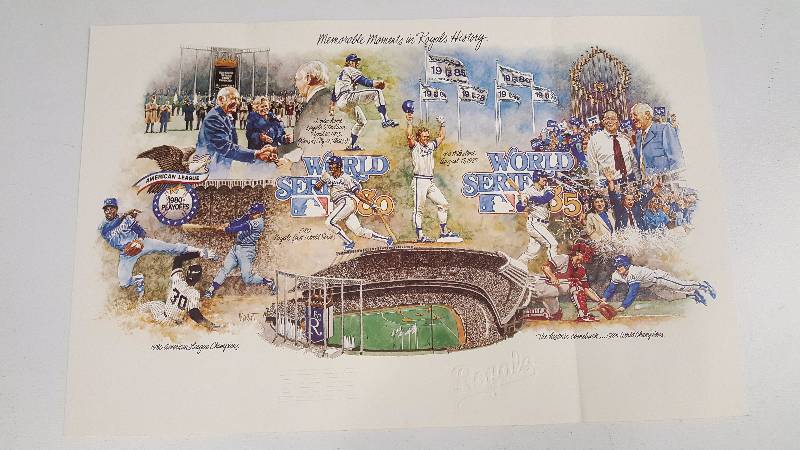 lot 1151 image: John B. Martin Memorable Moments in Kansas City Royals History 1986 Limited Edition Print