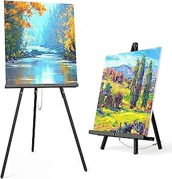 Portable Artist Easel Stand 63'' Black Picture Stand Painting