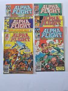 lot 438 image: (6) Alpha Flight Marvel Comics 1983