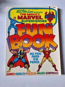 lot 452 image: The Mighty Marvel Super Heros Fun Book Published 1976