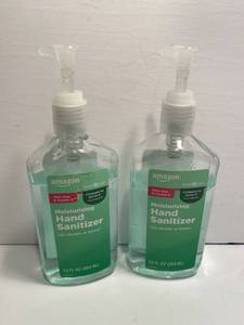lot 18 image: Amazon Basic Care - Aloe Hand Sanitizer 62%, 12 Fluid Ounce, 2 bottles