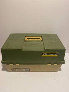 lot 87 image: Vintage Plano 8606 Tackle Box Locking Double Sided Fishing Tackle Box with tackle
