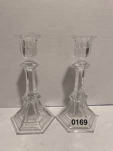 lot 169 image: Glass Candle Holders