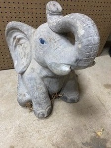 lot 3 image: Large Concrete Elephant