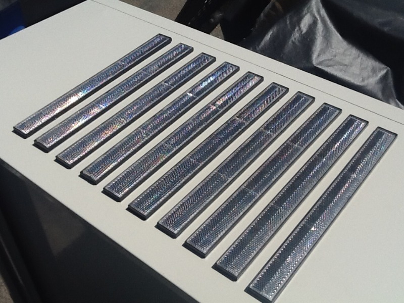 lot 7753 image: 10 reflector strips with stick on and he said backing 1 x 12 great for gates trailers boats use your imagination