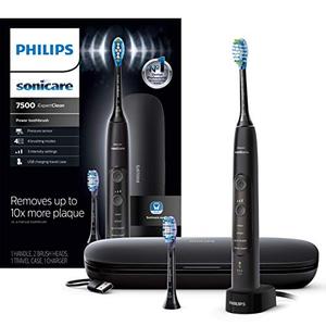 lot 1034 image: Philips Sonicare ExpertClean 7500, Rechargeable Electric Power Toothbrush, Black, HX969005 Retail $199.99