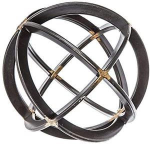 lot 1039 image: Metal Decorative Sphere for Home Decor - Black & Gold, Hand Painted, Modern Decorative Balls for Living Room, Bedroom, Kitchen, Bathroom, Office - Table Decorative Orbs for �enterpiece Retail $29.99