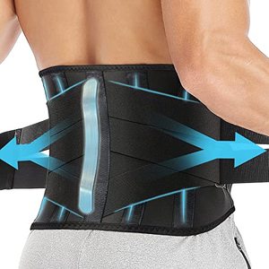 lot 1046 image: CROPAL Back Brace for Lower Back - Back Support Belt for Back Pain,Work,Lifting,Sciatica,Scoliosis,Herniated Disc and Sedentary - Lumbar Support Brace with Removable Steel Plates Black XSS02 Retail $15.99