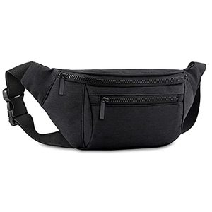 lot 1050 image: Fanny Pack for Men Women,Crossbody Waist Bag Pack,Belt Bag for Travel Walking Running Hiking Cycling,Easy Carry Any Phone,Wallet (Black) Retail $18.99