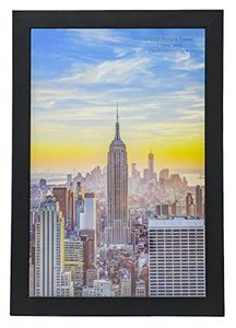 lot 1070 image: Frame Amo 8x10 Black Modern Picture or Poster Frame, 1 inch Wide Border, Smooth Wrap Finish, Acrylic Face Retail $37.95
