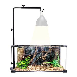 lot 1082 image: CJWDZ Reptile Lamp Stand Adjustable Terrarium lamp Holder Metal Material Landing Lamp Bracket with Base for Amphibian Lizards Turtles Snakes Spiders Terrarium Heating Light(25.2X11.8inch) Retail $23.68