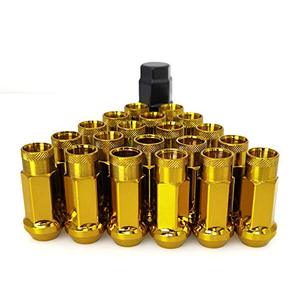 lot 1088 image: SOROPARTS Lug Nuts M12x1.5 Open End Wheel Nuts,Taper Acorn Seat, Forged Locknut Racing Nut 20 Set 2 Pieces Total 22 Pieces and 1 Nut Socket Key (Golden M12 x P1.5) Retail $39.99