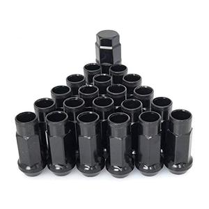 lot 1094 image: SOROPARTS Lug Nuts M12x1.5 48mm Open End Wheel Nuts,Taper Acorn Seat, Forged Locknut Racing Nut 20 Set 2 Pieces Total 22 Pieces and 1 Nut Socket Key (Black, M12 x P1.5) Retail $39.99