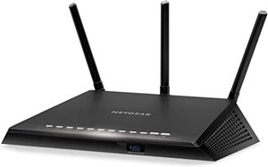lot 1101 image: NETGEAR Nighthawk Smart Wi-Fi Router, R6700 - AC1750 Wireless Speed Up to 1750 Mbps  Up to 1500 Sq Ft Coverage & 25 Devices  4 x 1G Ethernet and 1 x 3.0 USB Ports  Armor Security Retail $135.70