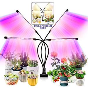 lot 1146 image: LEOTER Grow Light for Indoor Plants - Upgraded Version 80 LED Lamps with Full Spectrum & Red Blue Spectrum, 3912H Timer, 10 Dimmable Level, Adjustable Gooseneck,3 Switch Modes Retail $27.99