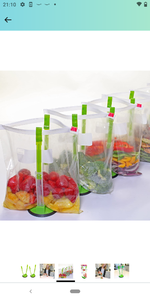 lot 1156 image: Original Jokari Adjustable Baggy Rack Stand 2 Pack. Prop Plastic Ziploc Freezer Storage Bags Open Hands-Free to Pour Leftovers, Snacks and Meal Prep Ingredients With No Food Spills or Kitchen Mess Retail $12.99